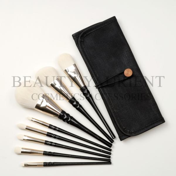 Cheek Full Face Makeup Brush Set 8pcs Fish Scale Shaped Aluminum Ferrule