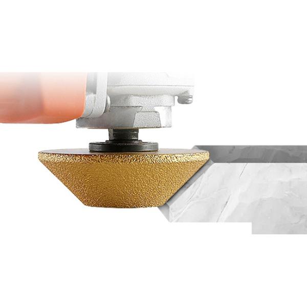 10mm 15mm 20mm Wet Stone Grinding Tile Profile Wheel Vacuum Brazed