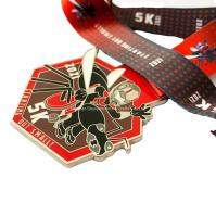 Medallas y trofeos con logotipo personalizado Medalla de lucha libre de oro y plata antigua