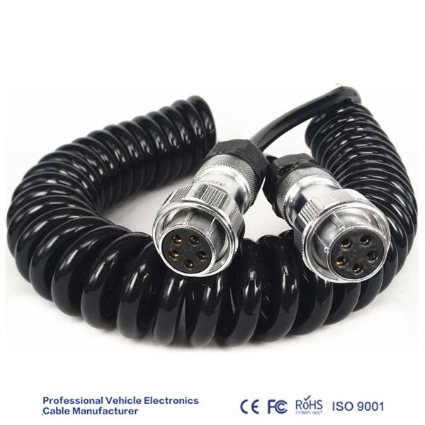 10M Din Male To Male Car Reversing Camera Cable With 7 Pin Plastic Core