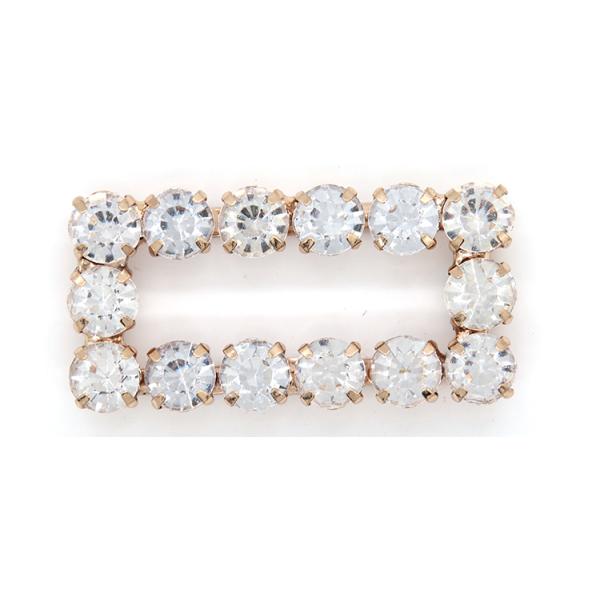 Rectangle Metal Buckle Shoes Decoration Accessories 50mm*25mm Size