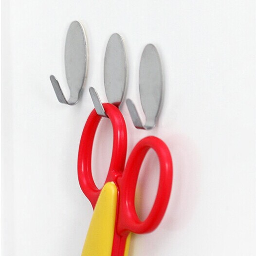 Stainless Steel Modern Bathroom Towel Hooks Heavy Duty Adhesive Wall Hooks