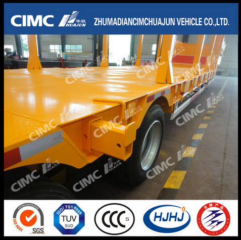 Long Distance Transportation 4 Axles Heavy Duty Flatbed Semi Trailer Truck and 12 Twist Locks