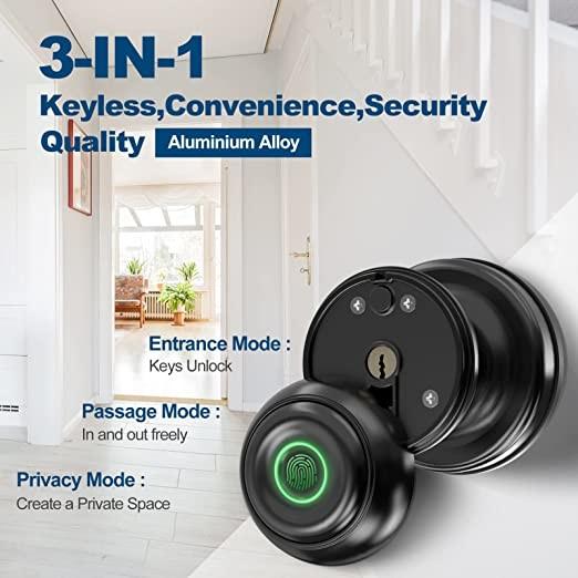 Electronic Fingerprint Biometric Security Door Lock For Bedroom Apartment