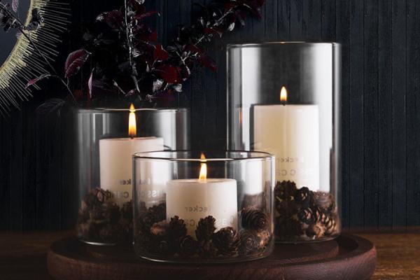 Castiçal/Crystal Candle Holder altos do cilindro do vidro de Borosilicate