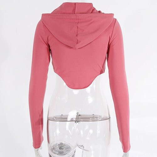 OEM European And American Women'S Solid Color Navel Lapel Zipper Long Sleeved Top