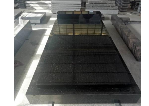 European Style Granite Memorial Headstones Black Galaxy / Other Color