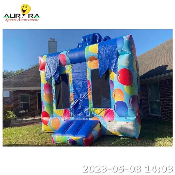 Inflatable Bounce House With Slide Blue yellow jumping castle inflatable bouncer