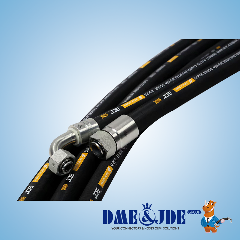 Natural Bending Direction Premade Hydraulic Hose Assemblies Standard