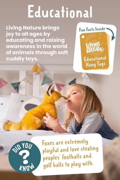 Brown Stuffed Animal | Farm Toy with Sound | Soft Toy Gift for Kids | Naturli Eco-Friendly Plush | 9 Inches