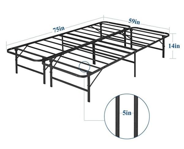 Customized Black Metal Tube Frame Queen Size Single Bed for Comfortable Bedroom or Hotel