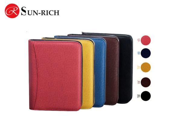 B5 A5 A6 Leather Manager folder Spiral binder notebook with zipper and Calculator