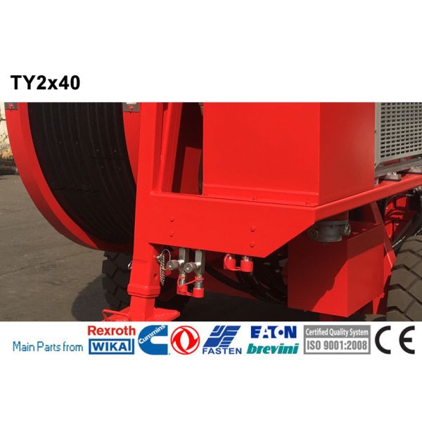 Max Continuous Tension 2x40kN Stringing Equipment Cable Hydraulic Tensioner
