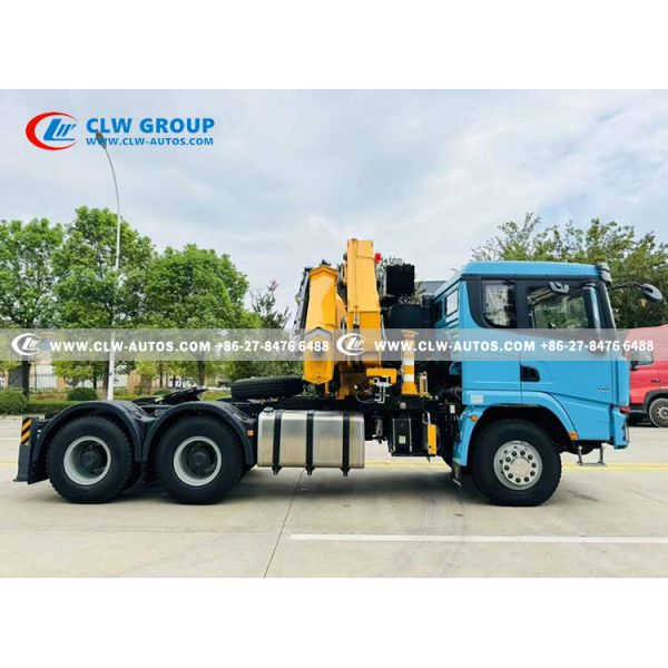 SHACMAN X3000 6x4 Tractor Truck with 430 HP Engine and 8-Ton Knuckle Boom Crane for Heavy-Duty Lifting
