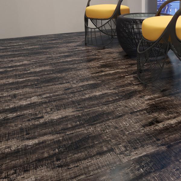 Moderno diseño 6.5mm SPC Vinyl de piso de color marrón de suelo impermeable
