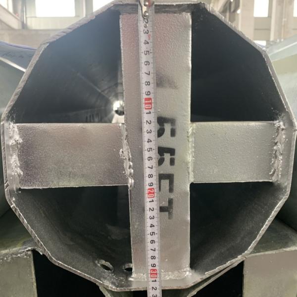 55FT 69KV Pollo de transmisión de acero galvanizado Pollo de servicio eléctrico 8.0mm
