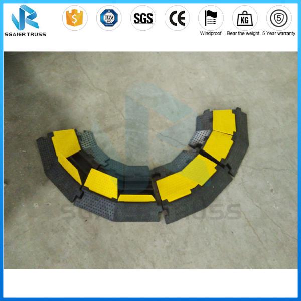 Dual Channel Truss Parts Way Rrubber Floor Cable Cover Yellow Pvc Cover