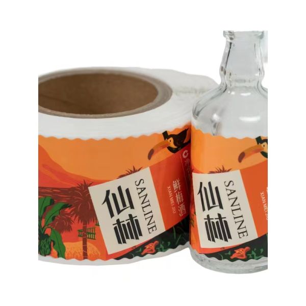 Factory Custom Embossed Private Label Packaging Set Alcoholic Whisky Juice Beer Mineral Water Drink Bottle Packaging Labels