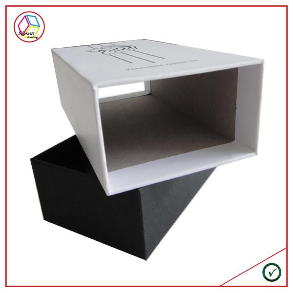 White Fancy Paper Gift Box Pen Packing Rectangular Sliding Box Matt Lamination