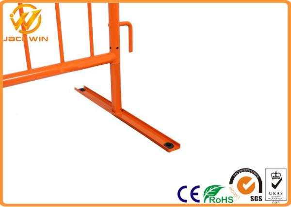 Hot Dip Galvanized metal Crowd Control Barrier , temporary barricade to party and event rental