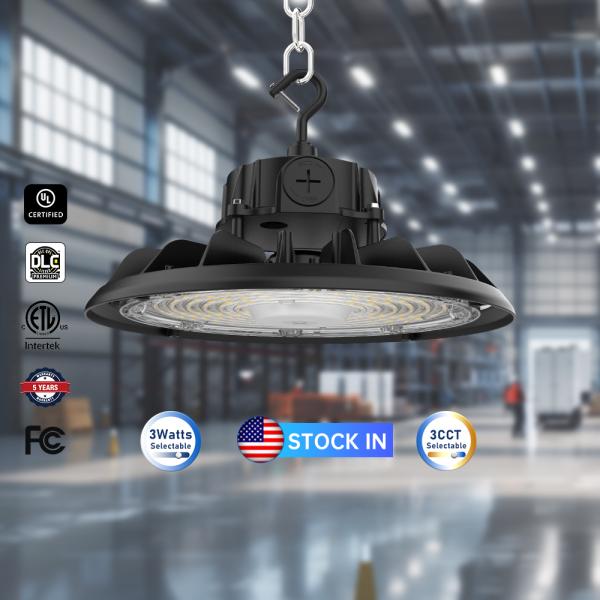 Luz de Bahía Alta LED OVNI 200W IP65 3CCT 3Potencia Ajustable 36000LM Para Iluminación Industrial de Almacén