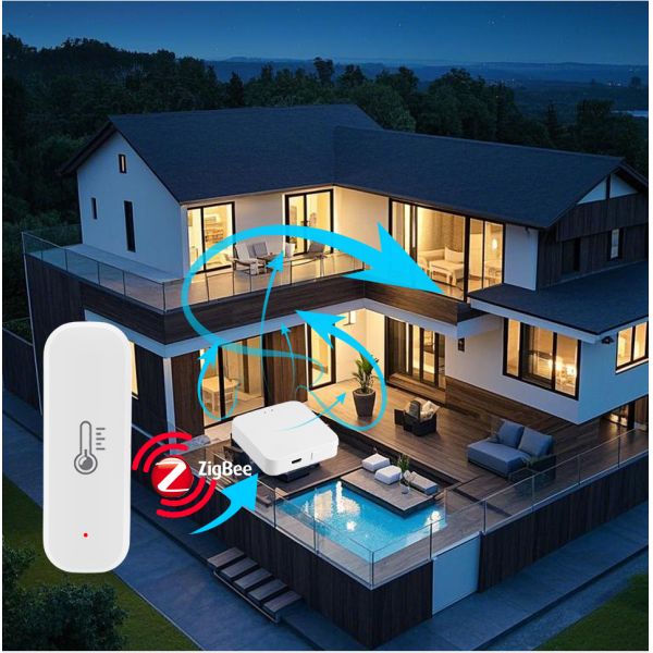 Wifi Temperature Humidity Smart Home Sensors ZigBee 3.0 1.5V