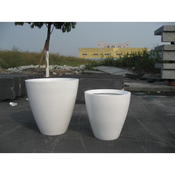 Planta de jardín de fibra de vidrio moderna nórdica de color mármol en interiores y exteriores