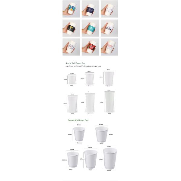 Coffee Sleeves Protective Heat Insulation Drinks Cup Sleeve Corrugated