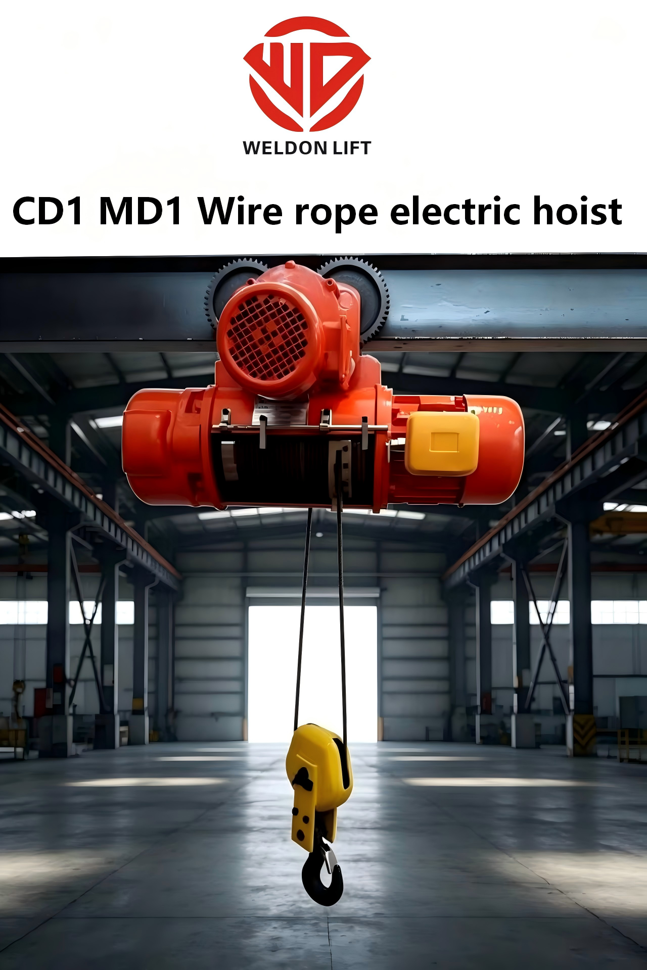 16 Ton 20 Ton Electric Winch Hoist 220V / 380V / 415V / 440V CD1 MD1 Electric Hoist