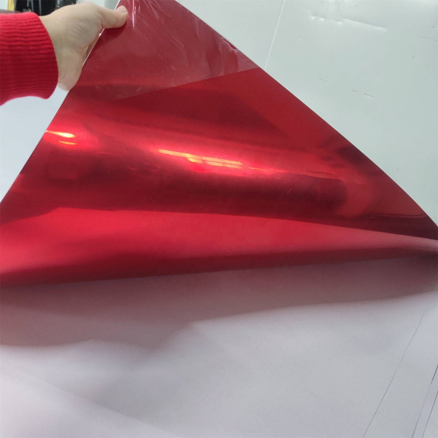 Wholesale Silver Gold Art Deco Plastic Acrylic Mirror Sheet 0.12mm Thick Unbreakable Flexible 100m Roll Wedding Stage Decoration