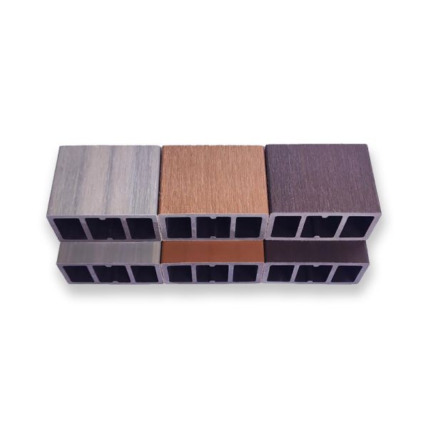 Square WPC Decorative Wall Panel Timber Tube ASA Co-Extrusion Hollow Waterproof No-Fading Fence Pergola