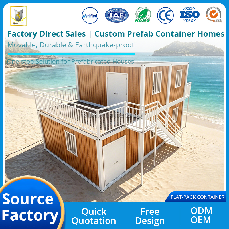 Small 10ft Expandable Prefab Modular Flat Pack Folding Design Durable Steel Frame Container House for Office Use Mobile House