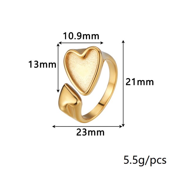 Fashion New 18K Gold Plated Stainless Steel Open Ring With Adjustable Size and a High End Irregular Jewelry Rings