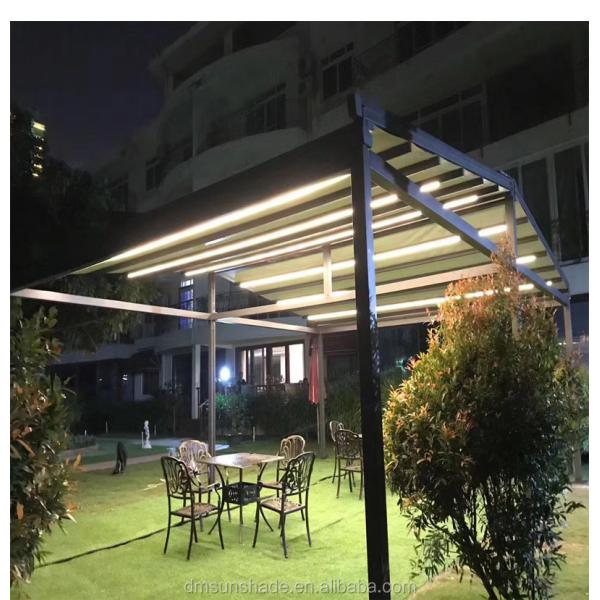 Настраиваемая водонепроницаемая выдвижная тента Алюминиевая ПВХ ПЕРГОЛА Крыша Солнцезащитная система