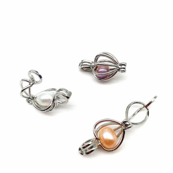Love and Wish Pearl Cage Pendant Jewelry Making Essential Oil Diffuser DIY Hollow Pendant