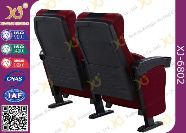 ISO Certification Padding Armrest Theatre Seating Chairs Flame Retardant Fabric