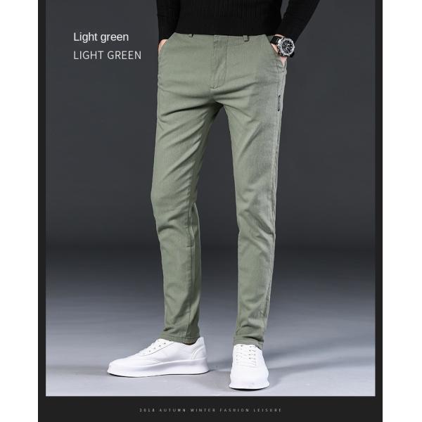 None Printing Methods Men's Casual Pants Elastic Cotton Suit Pants for Men's Clothing
