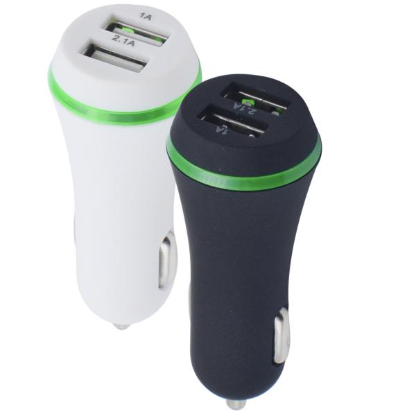 Shenzhen Universal Dual Ports Quick USB Car Charger Double USB Fast Car LED Luminous car charger