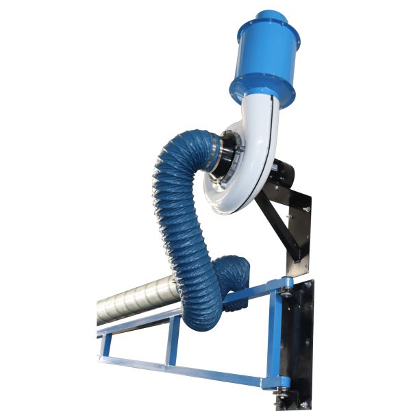 Industrial Rail Mounted Swing Arm Exhaust System Dedicated Vehicle Fume Collection Unit