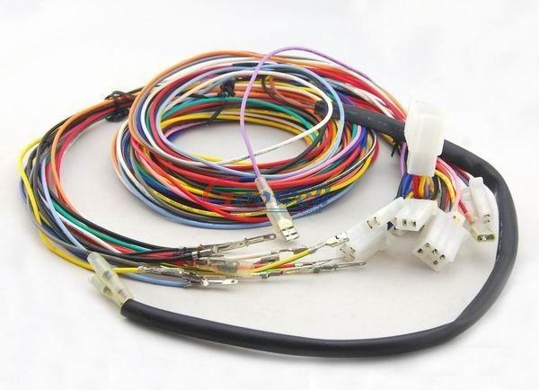Automobile Motorcycle Electronic Copper Conductor 3-Wire Harness with Lacing Flat Cable