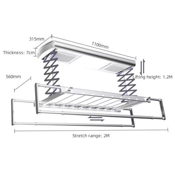 Multifunctional Electric Clothes Drying Rack with Airer and Heated Hanger