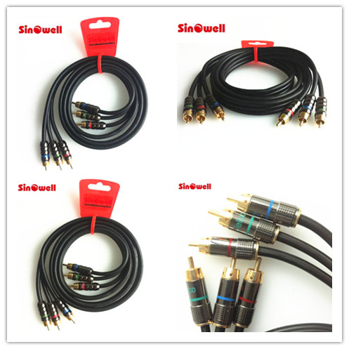 Optical Fiber DVD Player High Speed RCA Audio Cable , RCA Stereo Cable