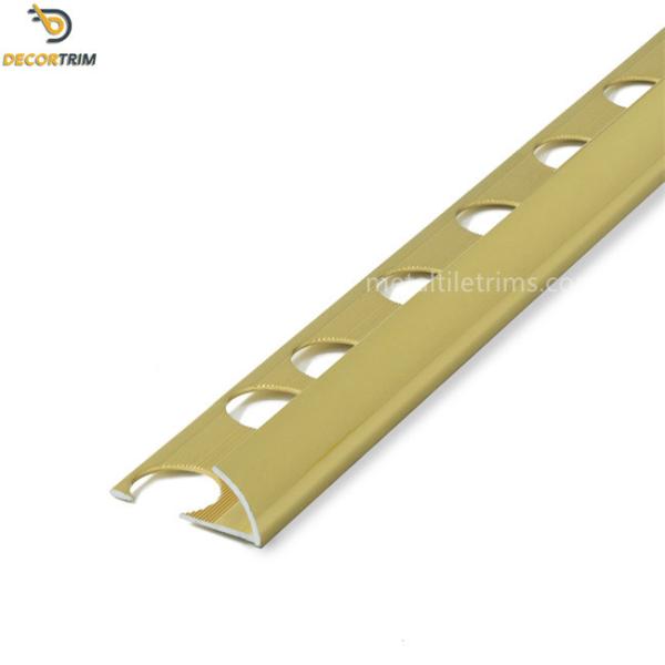 Aluminium 6063 T5 Curved Tile Edge Trim Accessory Of Tile Trim 9.8mm