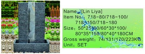 Granite Stone Waterfall Water Fountain Outdoor For Garden Decoration