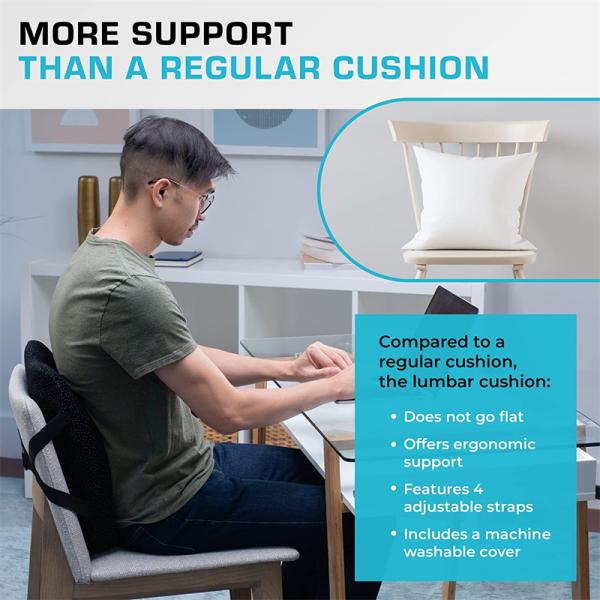 Relieve Back Pain and Improve Posture with Our Lumbar Pillow Back Support Cushion