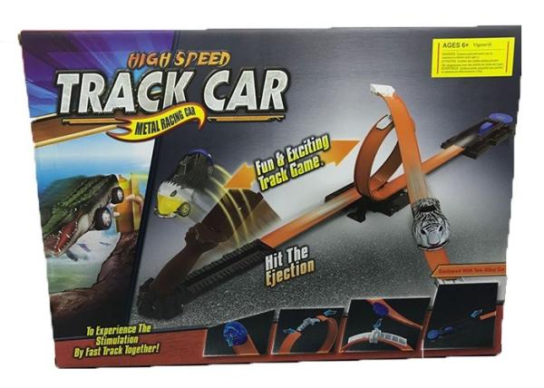 43  Stunt N Go Toy Racing Car Track System With 2 Alloy Cars 2 Launchers
