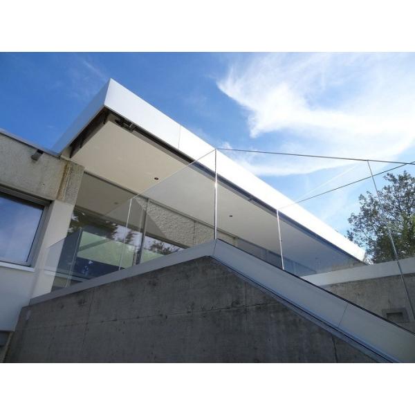 W45mm * H121mm Commercial Glass Balustrade Stair Railings / Handrails Position