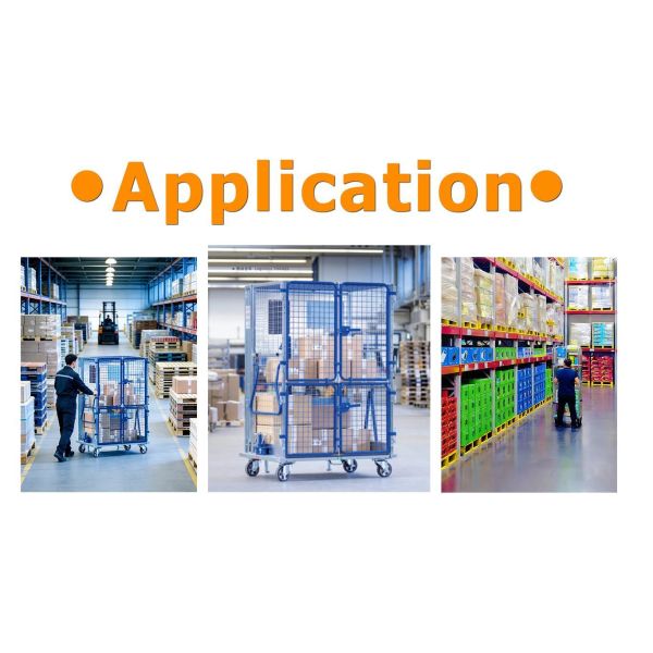 Q235 Steel warehouse roll cage Logistics Trolleys
