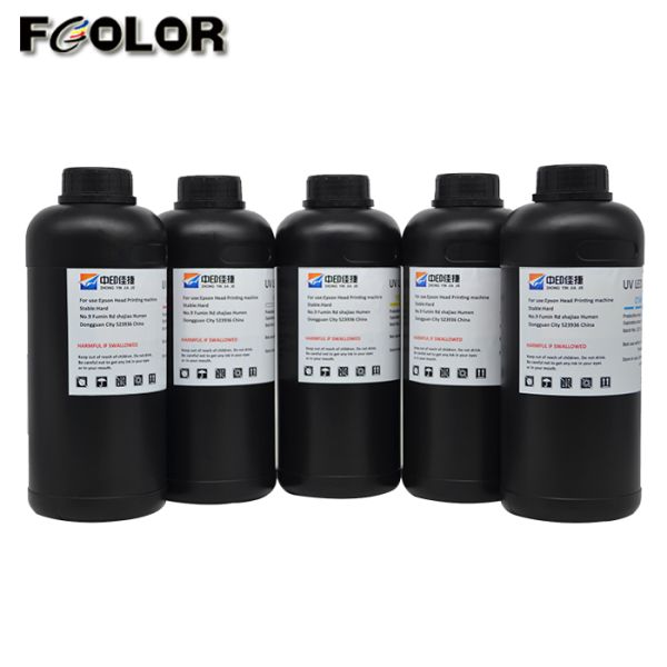 FCOLOR Low Odor DX5 UV INK Printer Hard LED UV Ink L1800 R1390 XP600 TX800 DX5
