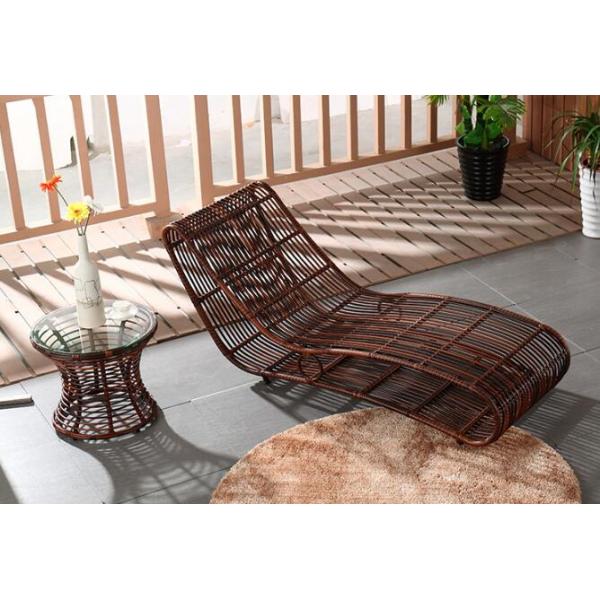 Leisure Aluminium Outdoor Garden wicker beach chair PE Rattan patio Chaise Lounge chairs